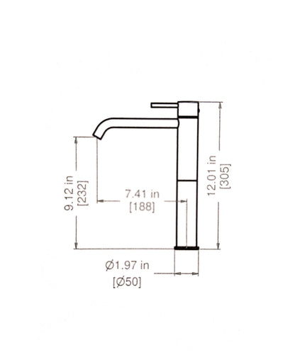 Miscelatore Lavello Monoforo IB Rubinetti Industria Materiale Ottone Finitura Cromata