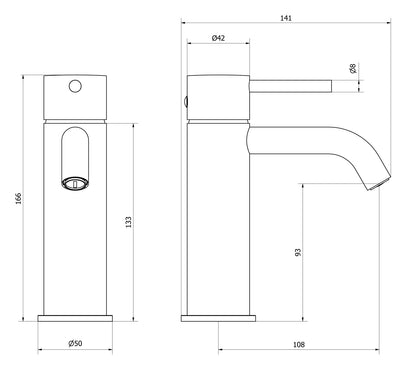 Miscelatore Lavabo IB Rubinetti Industria Completa Di Piletta Di Scarico Click-Clack Materiale Ottone Finitura Cromata