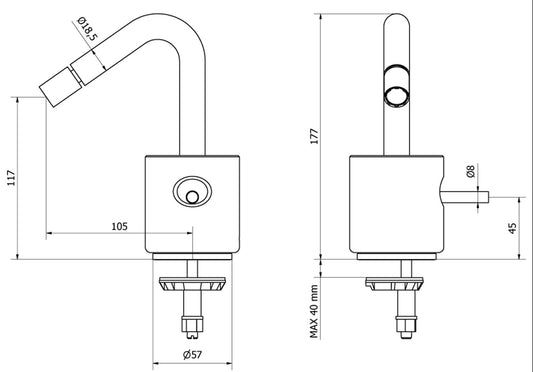 Miscelatore bidet con marmo bianco Carrara marca IB rubinetti modello Marmo rubinetteria rubinetto ottone cromato bagno fontana finitura cromo rivenditore autorizzato campania arredamento qualità made in italy garanzia 10 anni azienda certificata
