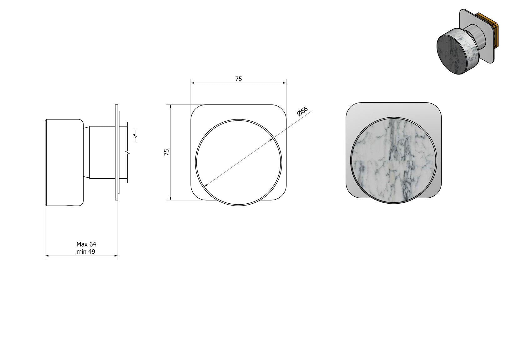 Miscelatore doccia incasso a una via con marmo bianco Carrara marca IB rubinetti modello Marmo rubinetteria rubinetto ottone cromato bagno fontana finitura cromo rivenditore autorizzato campania arredamento qualità made in italy garanzia 10 anni azienda
