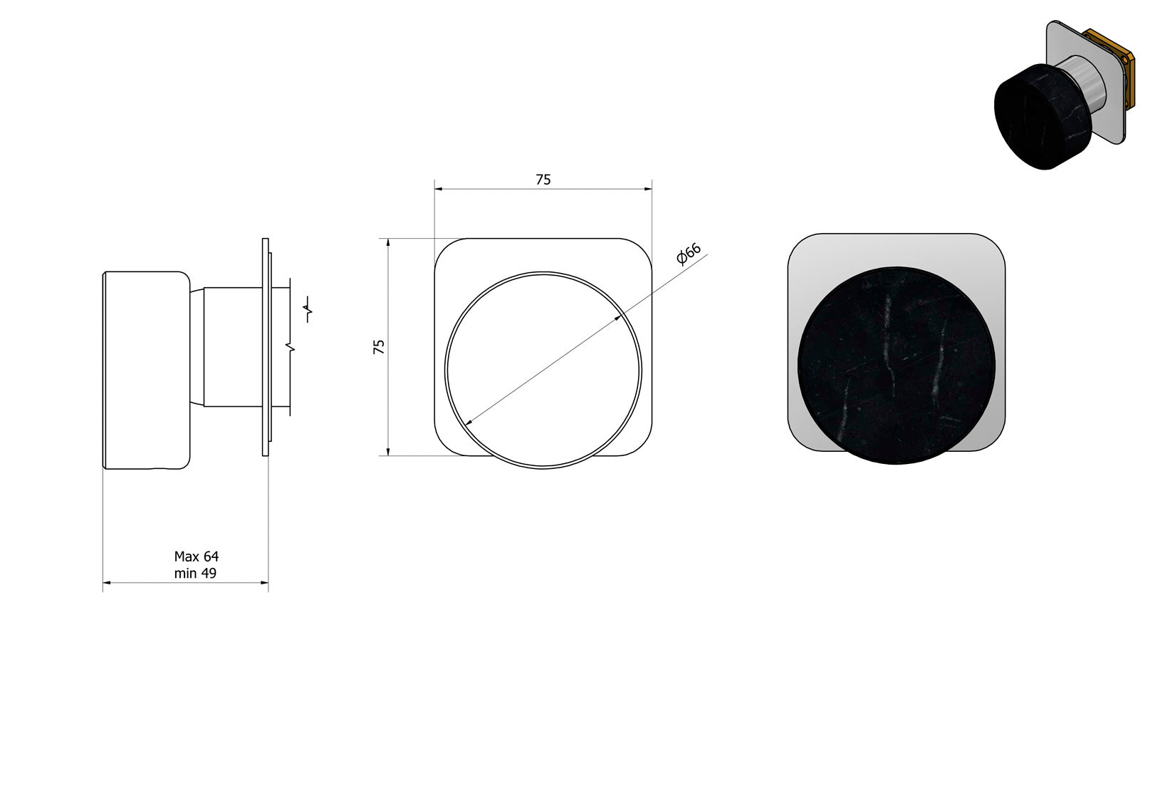 Miscelatore doccia incasso una via marmo nero Marquina marca IB rubinetti modello Marmo rubinetteria rubinetto ottone cromato bagno fontana finitura cromo rivenditore autorizzato campania arredamento qualità made in italy azienda certificata