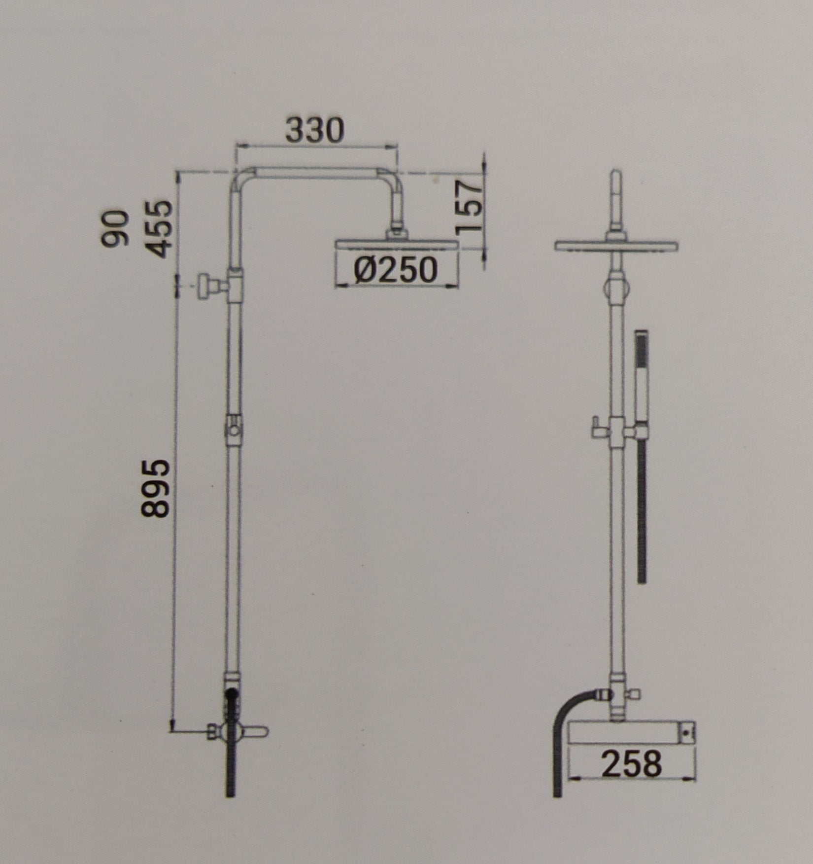 IB Rubinetti SHOWER COLUMNS Gruppo Colonna Doccia Whynot Attrezzata Multifunzione A Parete Frontale Miscelatore Meccanico Materiale Ottone Finitura Cromata Senza Indromassaggio Con Doccetta E Soffione Anticalcare
