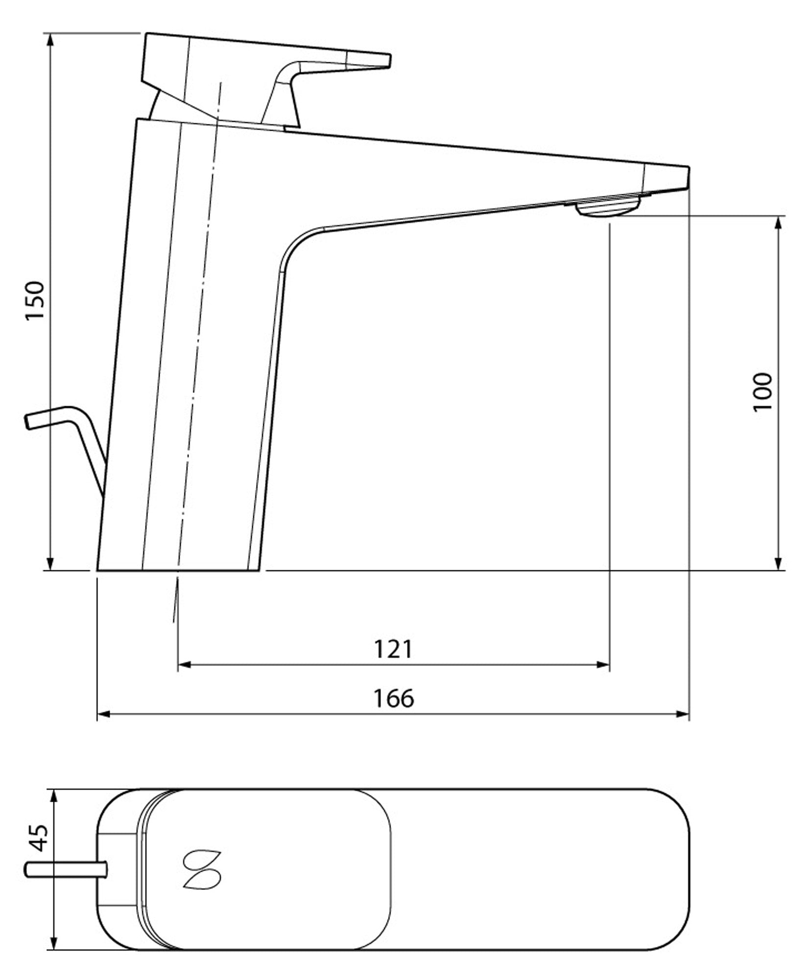 Miscelatore Lavabo Versione Bassa Novellini Serie D Abbinato Divina Appoggio Monocomando Ottone Cromato Compreso Piletta Scarico Standard