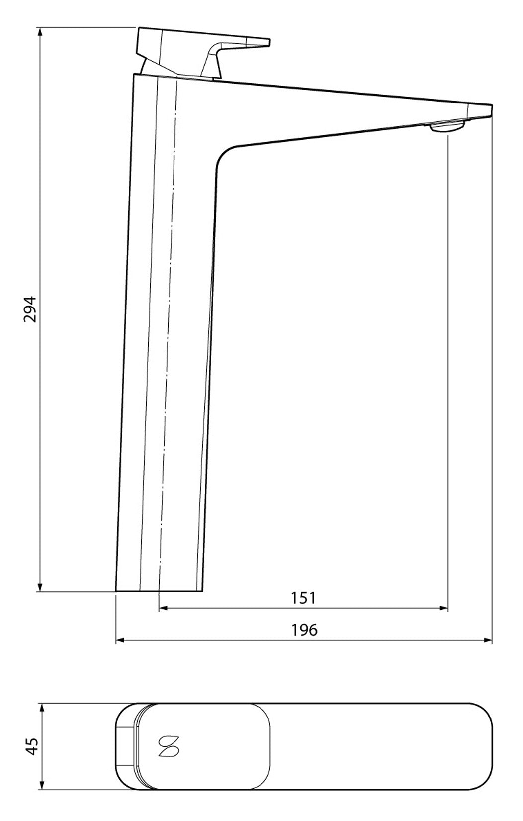 Miscelatore Lavabo Versione Alta Novellini Serie D Abbinato Divina Appoggio Monocomando Ottone Cromato Compreso Piletta Scarico Click-Clack