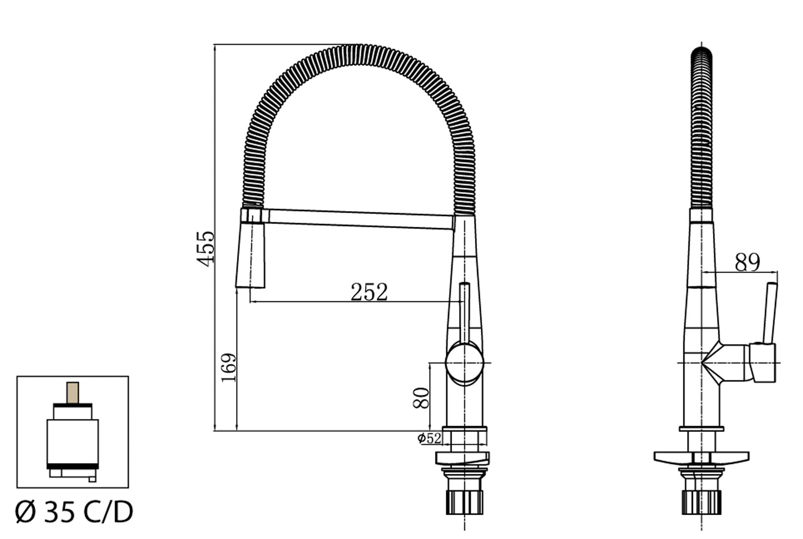 Miscelatore Lavello Lavatoio Monocomando 1 Leva Laterale Con Tubo Flessibile Molla E Doccia Doccetta Estraibile Duemmeggi Cucina New York Installazione Appoggio Stile Moderno Materiale Ottone Finitura Cromata Made in Italy Garanzia 5 Anni