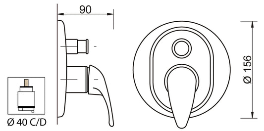 Miscelatore Incasso Doccia Con Deviatore Automatico Piastra Lusso Duemmeggi Premiere 2 Vie Installazione Muro Parete Meccanico 1 Leva Manopola Monocomando Materiale Ottone Finitura Cromata Made in Italy Garanzia 5 Anni