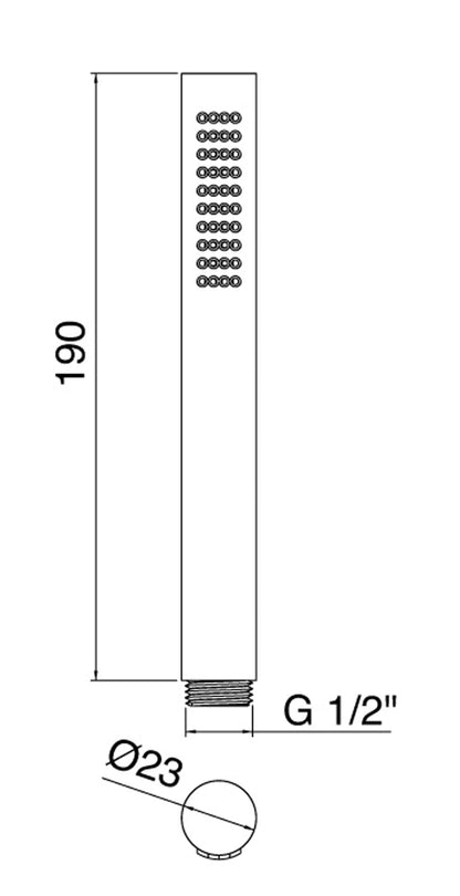 Rubinetterie Treemme SHOWERS Doccetta A Mano Monogetto Anticalcare Tonda Stile Moderno Materiale Acciaio Finitura Acciaio Spazzolato Opaco inox