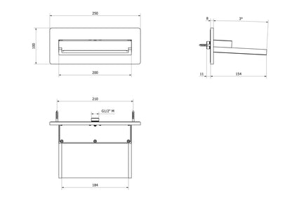 Bocca d'erogazione soffione esterno completo marca IB rubinetti modello Wave rubinetteria classica rubinetto ottone cromato fontana finitura cromo rivenditore autorizzato campania arredamento garanzia 10 anni azienda certificata qualità made in italy