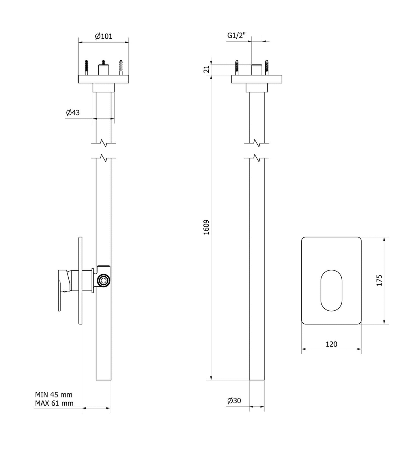 Miscelatore bocca da soffitto alimentata con comando remoto incluso marca IB rubinetti modello SuperBox rubinetteria rubinetto ottone cromato fontana finitura cromo rivenditore autorizzato qualità campania arredamento garanzia 10 anni azienda certificata