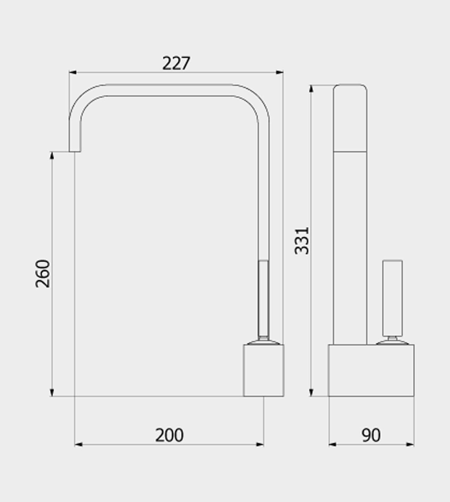 IB Rubinetti SUPERBOX Miscelatore Lavello Standard Appoggio Monoforo Monocomando Stile Moderno Materiale Ottone Finitura Cromata