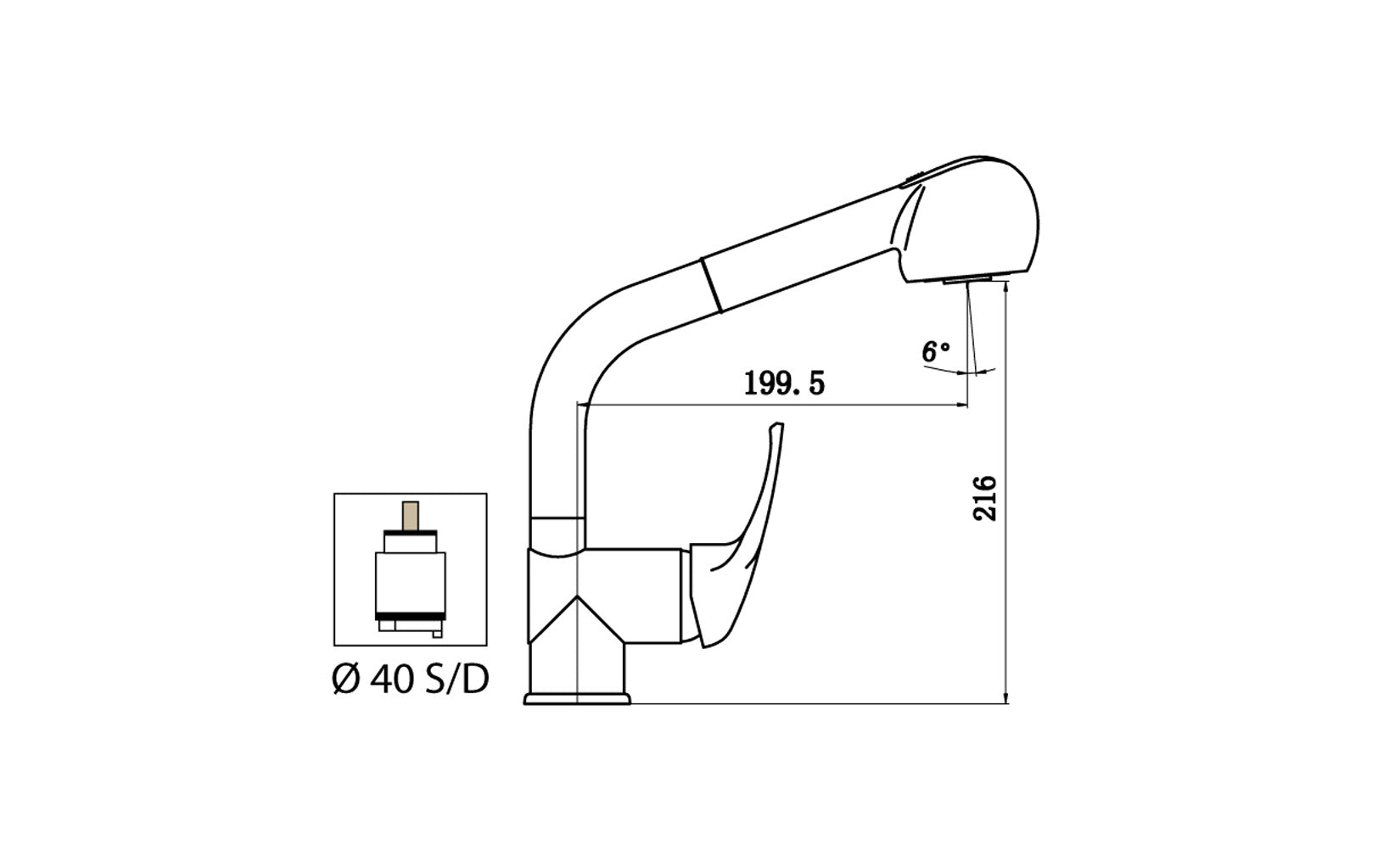 Miscelatore Lavello Cucina Lavatoio Lavapanni Monocomando Leva Laterale Con Doccia Doccetta Estraibile Duemmeggi Sigma Appoggio Monoforo 1 Foro 1 Leva Manopola Monocomando Stile Contemporaneo Moderno Classico Materiale Ottone Finitura Cromata Made in Ital
