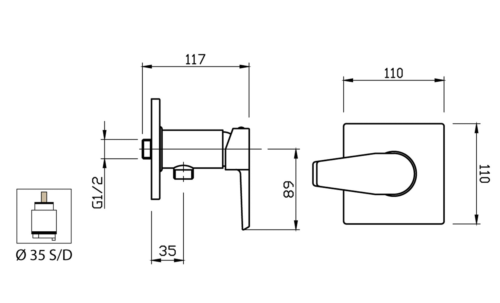 Miscelatore Incasso Doccia Duemmeggi Smart Installazione Parete Muro 1 Via 1 Foro Meccanico 1 Leva Manopola Monocomando Con Piastra Stile Moderno Ottone Finitura Cromata Made in Italy Garanzia 5 Anni