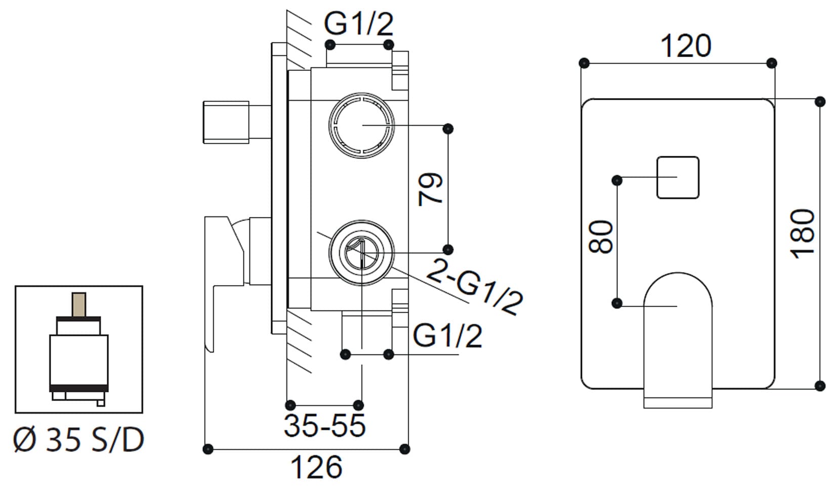 Miscelatore Incasso Doccia Con Deviatore Automatico Duemmeggi Smart Installazione Parete Muro 2 Fori 2 Vie Stile Moderno 1 Leva Manopola Monocomando Meccanico Materiale Ottone Finitura Cromata Made in Italy Garanzia 5 Anni