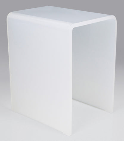 Sedia Sedile Novellini In Acrilico Opalino Bianco Dimensioni Misura L32P26H44 cm Seduta Ergonomica Confortevole Superfice Antiscivolo Elegante Appoggio Terra