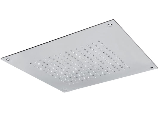 Soffione Duemmeggi Easy Square Acciaio Inox Lucido 400x400 mm Incassato Soffitto Getto Singolo Pioggia Made in Italy Garanzia 5 Anni