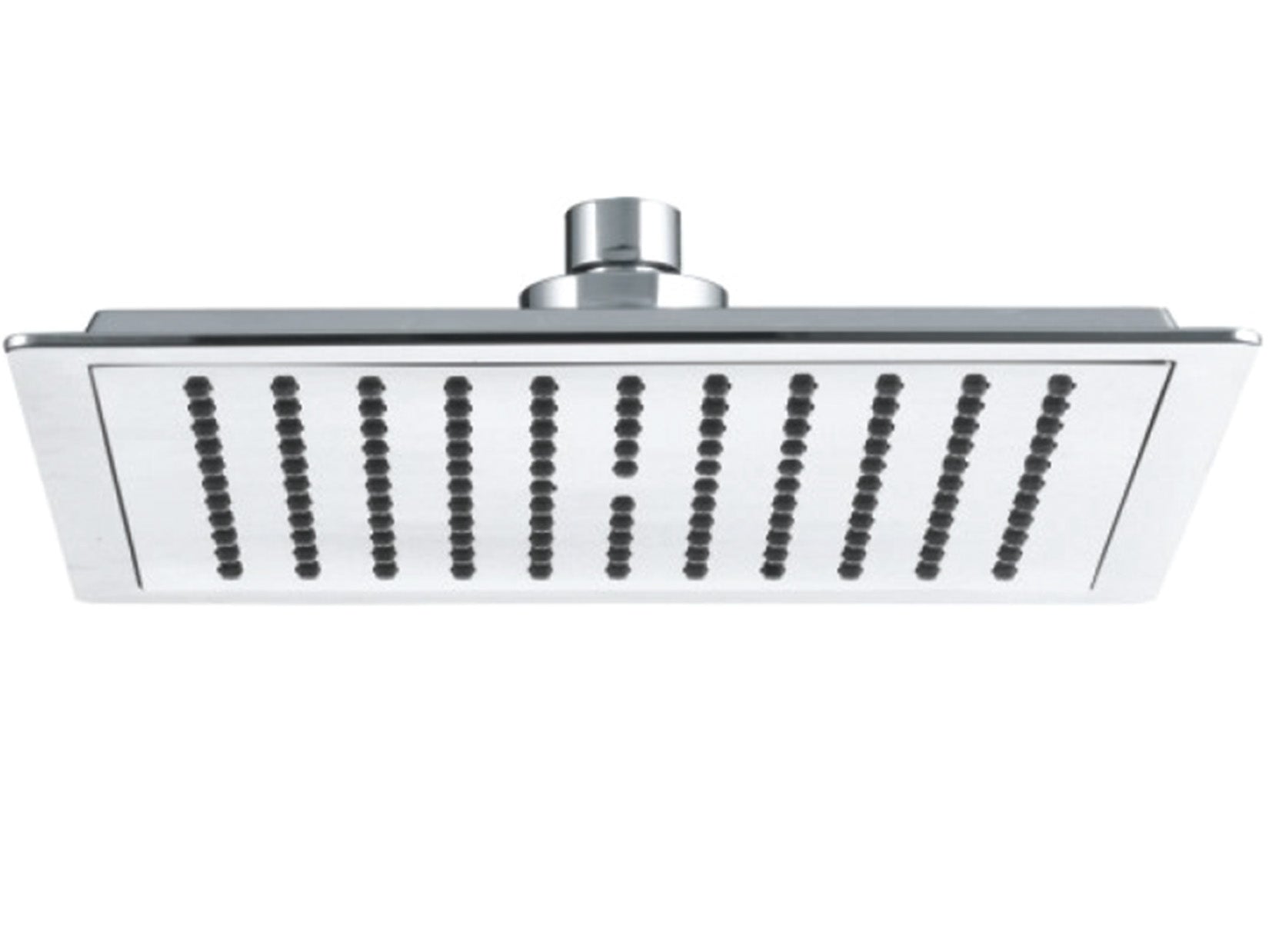 Soffione Cromato Quadro Slim In ABS 225x225 MM Anticalcare Duemmeggi Soffioni ABS Soffione Minimal Square Installazione Parete Muro Soffitto Forma Quadrata Getto Pioggia Stile Moderno Finitura Cromata Made in Italy Garanzia 5 Anni