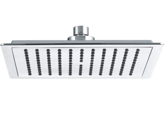 Soffione Cromato Quadro Slim In ABS 225x225 MM Anticalcare Duemmeggi Soffioni ABS Soffione Minimal Square Installazione Parete Muro Soffitto Forma Quadrata Getto Pioggia Stile Moderno Finitura Cromata Made in Italy Garanzia 5 Anni