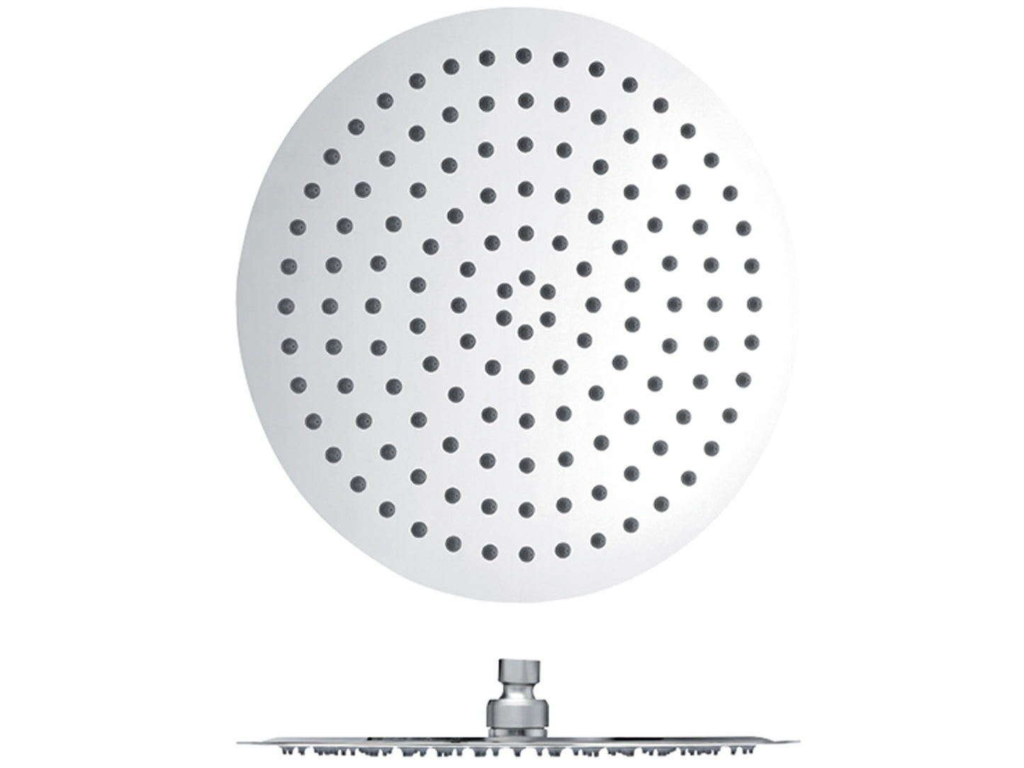 Soffione Doccia Acciaio Inox 316 Tondo Con Anticalcare Diametro 250 MM Slim Duemmeggi Plutone Soffioni Installazione Parete Muro Soffitto Forma Rotonda Getto Pioggia Stile Moderno Finitura Cromata Made in Italy Garanzia 5 Anni