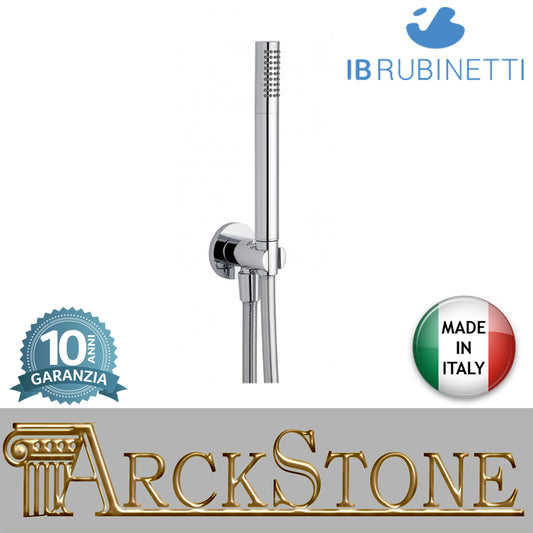 Duplex Tondo marca IB rubinetti modello Shower & Co. doccetta finitura cromata muro rivenditore autorizzato accessori doccia cromatura campania garanzia 10 anni cromo azienda certificata qualità made in italy arredo bagno
