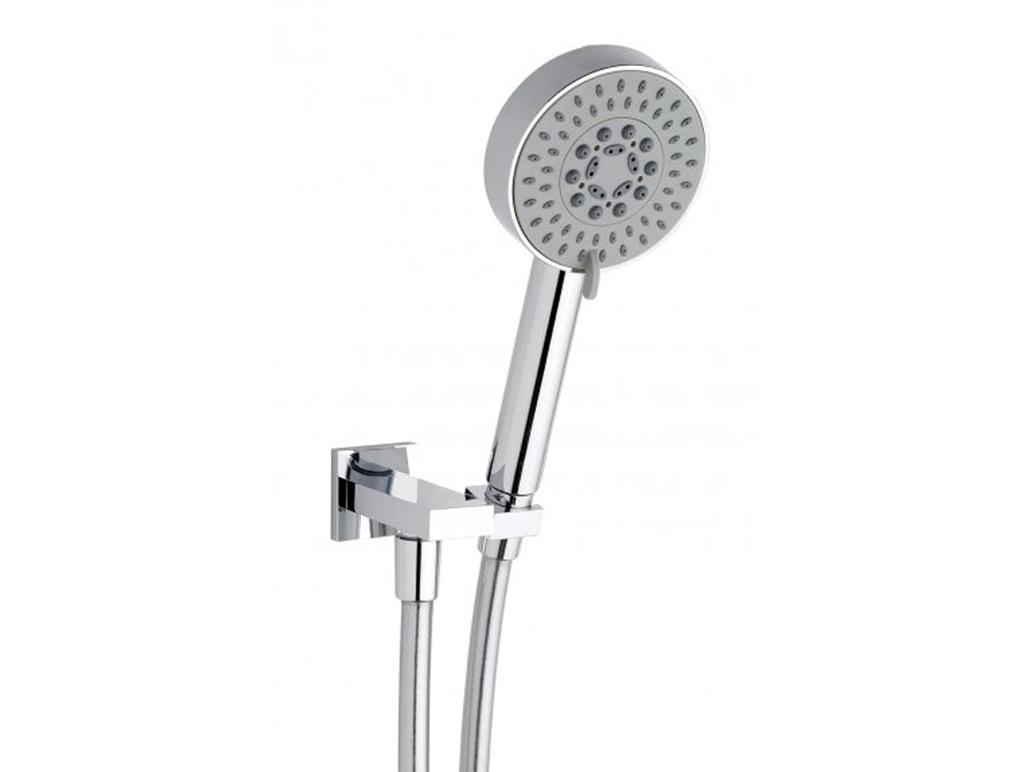 IB Rubinetti SHOWER & CO Duplex Presa Quadra Doccetta Tonda Multi Funzione 4 Getti Flessibile Stile Classico Materiale Ottone Finitura Cromata