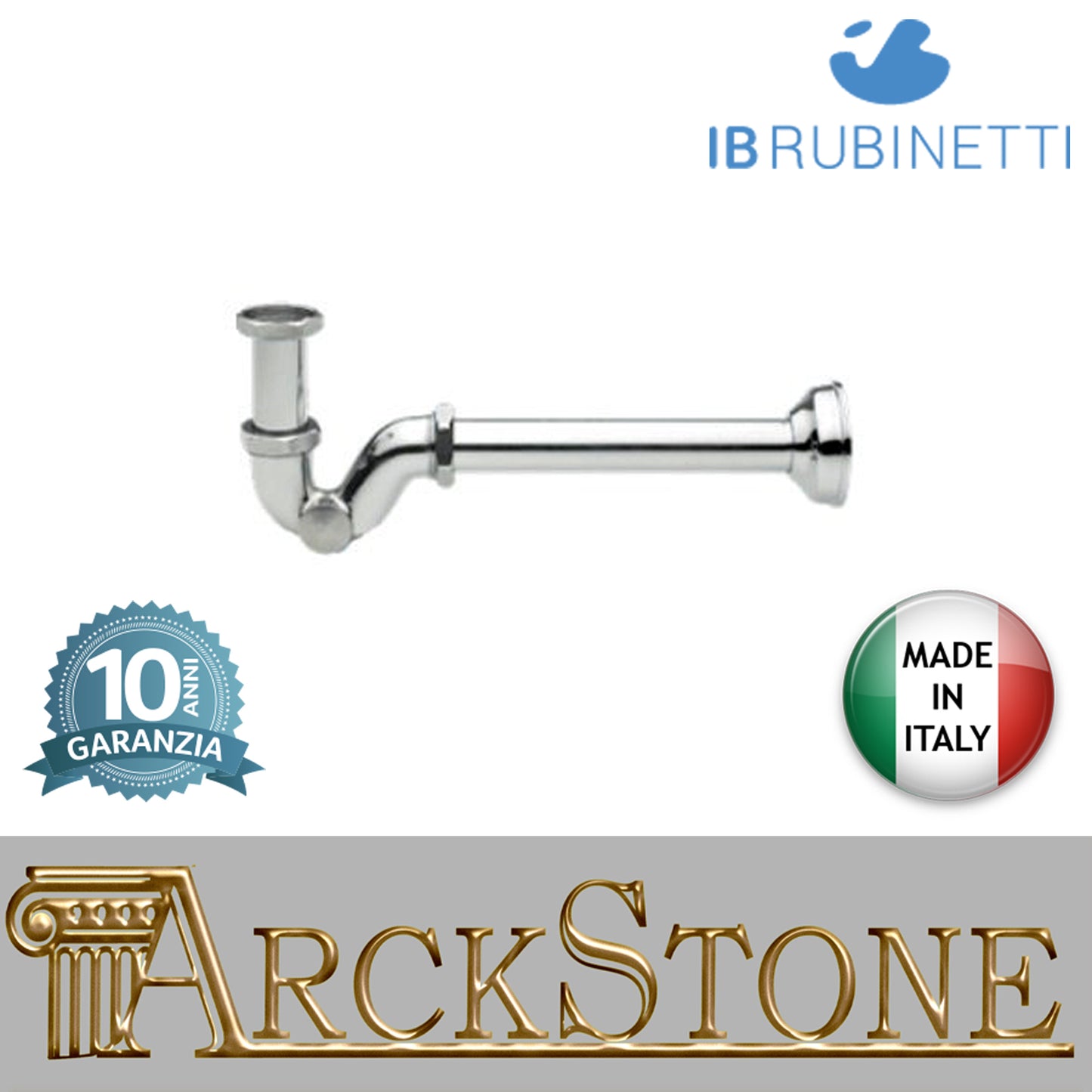 Sifone EASY marca IB rubinetti modello Shower & Co. finitura cromata presa muro rivenditore autorizzato doccia cromatura campania garanzia 10 anni parete cromo azienda certificata made in italy arredo bagno