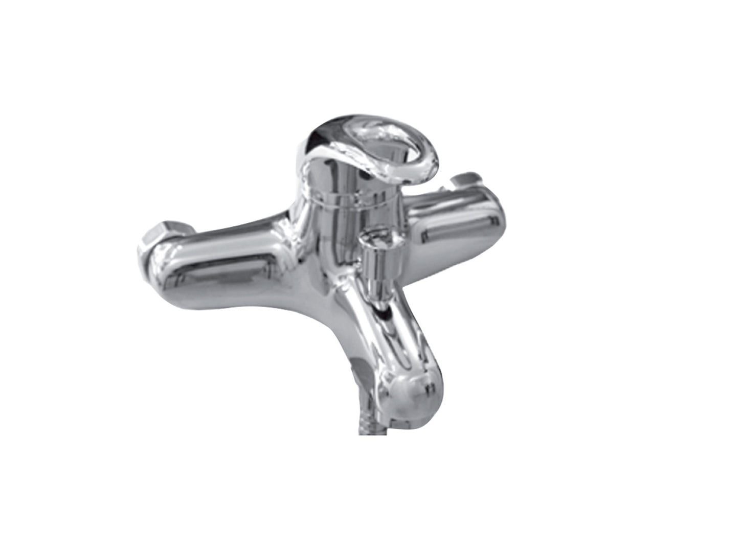 Miscelatore Vasca Esterno Con Duplex E Set Doccia Duemmeggi Sigma 3 Fori Stile Classico Con Doccetta 1 Leva Manopola Monocomando Installazione Muro Parete Materiale Ottone Finitura Cromata Made in Italy Garanzia 5 Anni