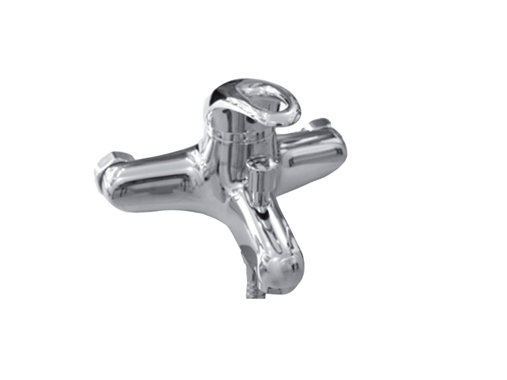 Miscelatore Vasca Esterno Con Duplex E Set Doccia Duemmeggi Sigma 3 Fori Stile Classico Con Doccetta 1 Leva Manopola Monocomando Installazione Muro Parete Materiale Ottone Finitura Cromata Made in Italy Garanzia 5 Anni