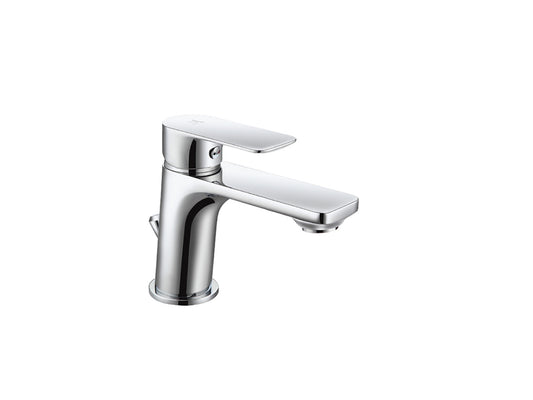 Miscelatore Lavabo Con Piletta Scarico Automatico 1" 1/4" Duemmeggi Smart Installazione Appoggio Monoforo 1 Foro Monocomando 1 Leva Manopola Stile Moderno Altezza 134,5 mm Materiale Ottone Finitura Cromata Made in Italy Garanzia 5 Anni
