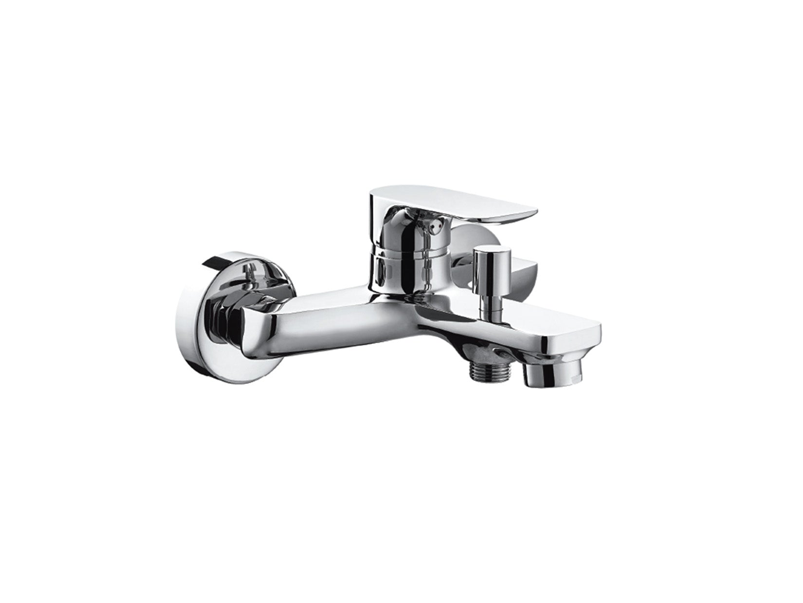 Miscelatore Vasca Esterno Con Duplex E Set Doccia Duemmeggi Smart Installazione Parete Muro Con Doccetta 3 Fori Stile Moderno 1 Leva Monocomando Manopola Materiale Ottone Finitura Cromata Made in Italy Garanzia 5 Anni