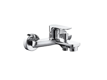 Miscelatore Vasca Esterno Con Duplex E Set Doccia Duemmeggi Smart Installazione Parete Muro Con Doccetta 3 Fori Stile Moderno 1 Leva Monocomando Manopola Materiale Ottone Finitura Cromata Made in Italy Garanzia 5 Anni