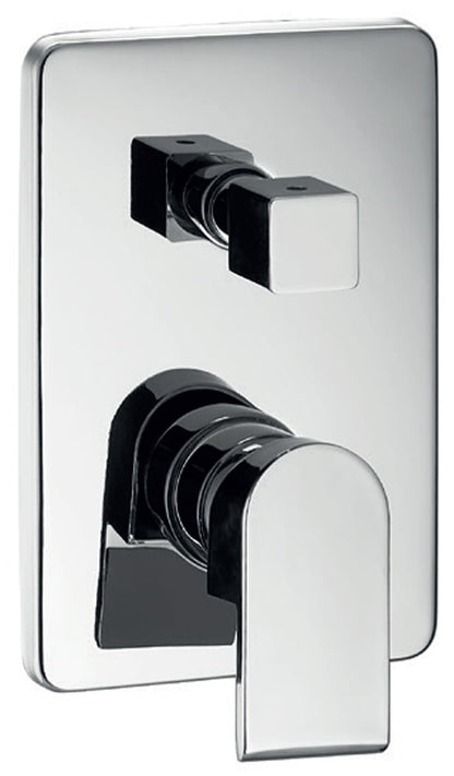 Miscelatore Incasso Doccia Con Deviatore Automatico Duemmeggi Smart Installazione Parete Muro 2 Fori 2 Vie Stile Moderno 1 Leva Manopola Monocomando Meccanico Materiale Ottone Finitura Cromata Made in Italy Garanzia 5 Anni