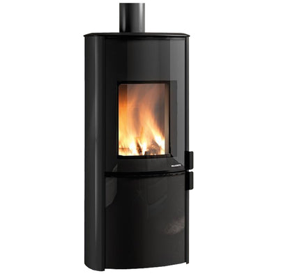 Stufa Legna Aria Calda Naturale Palazzetti Sofia Potenza 9 kW Rivestimento Acciaio Top Ceramica Colore Grigio Antracite