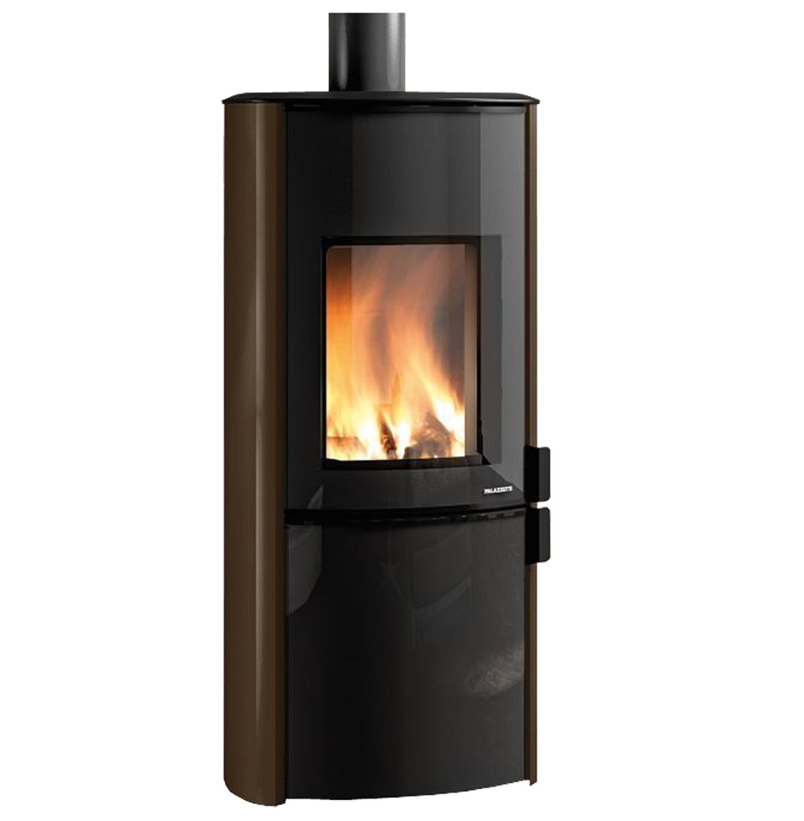 Stufa Legna Aria Calda Naturale Palazzetti Sofia Potenza 9 kW Rivestimento Acciaio Top Ceramica Colore Moka