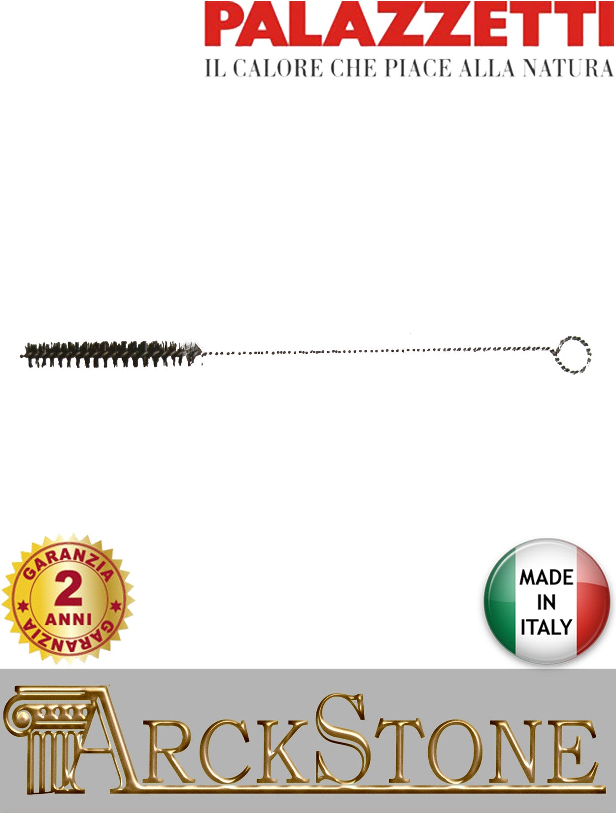 Spazzolino Semplice in Acciaio Accessorio Pulizia Tubi Stufe Pellet Palazzetti