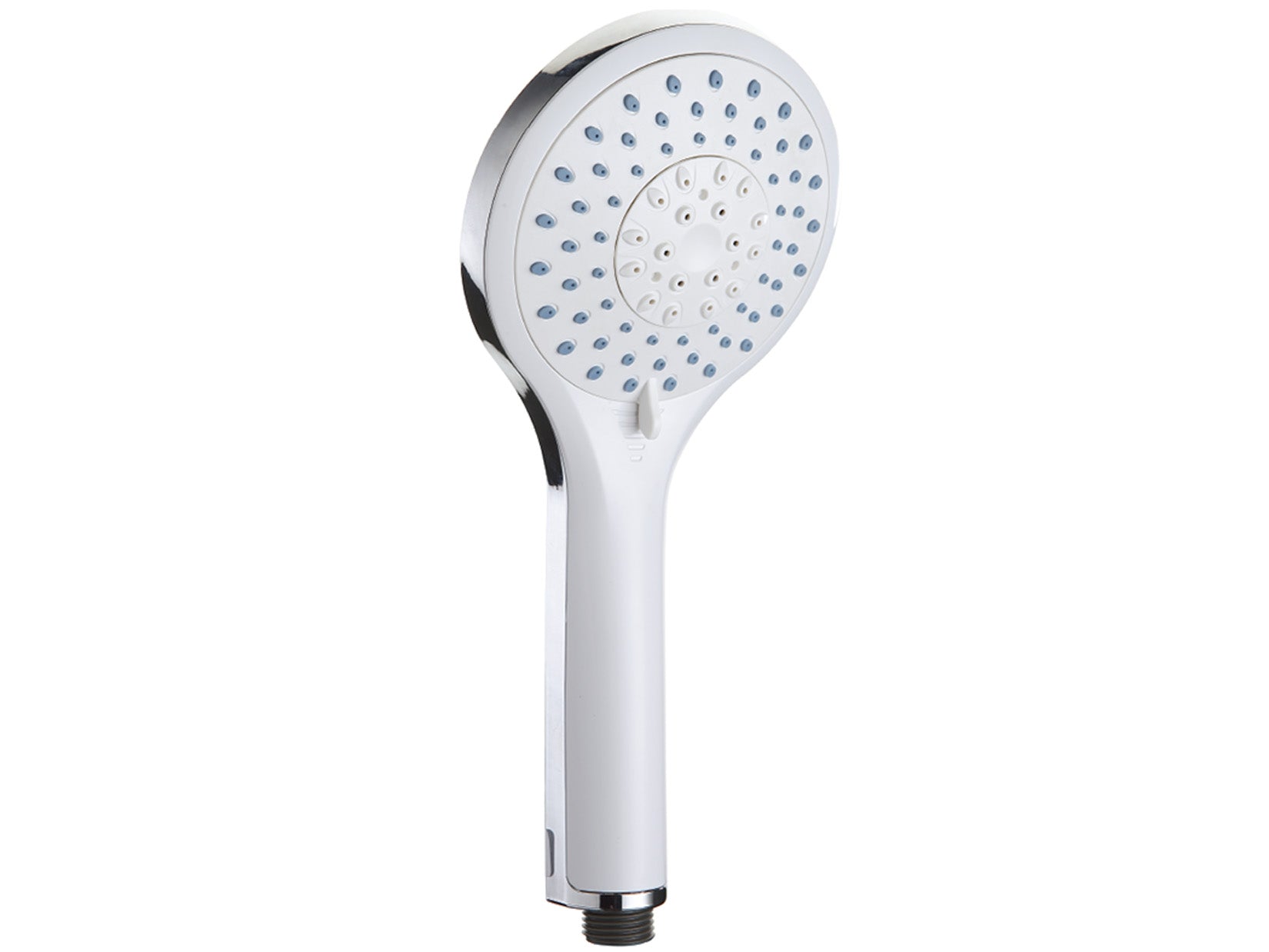 Doccetta A Mano Duemmeggi Doccia Style 5 Getti In ABS Ø Diametro 120 mm Finitura Cromo Bianco Forma Tonda Anticalcare Made in Italy 5 Anni di Garanzia