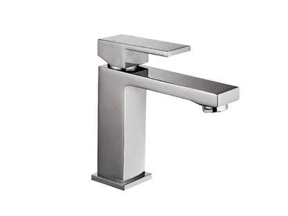 Miscelatore Lavabo Appoggio Monoforo 1 Foro Piletta Scarico Automatico 1" 1/4" Duemmeggi 2MG Square Materiale Ottone Finitura Cromata Stile Moderno Lunghezza 150,5 mm Altezza 150,3 mm Made in Italy Garanzia 5 Anni