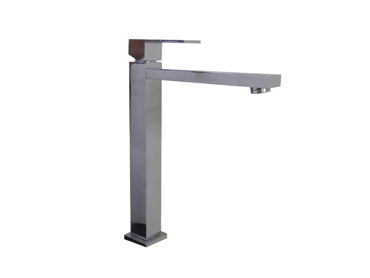 Miscelatore Lavabo Alto Appoggio Monoforo 1 Foro Senza Piletta di Scarico 1 Leva Monocomando Duemmeggi 2MG Square Materiale Ottone Finitura Cromata Lunghezza 225 mm Altezza 305 mm Made in Italy Garanzia 5 Anni