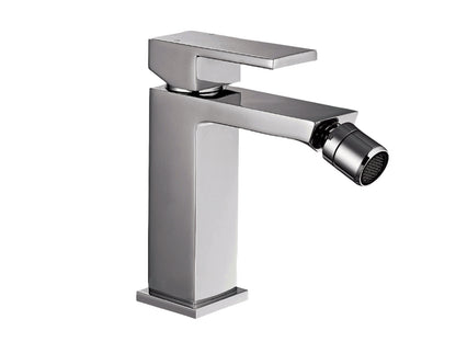 Miscelatore Bidet con Piletta Scarico Automatico 1" 1/4" Duemmeggi Square Monoforo 1 Foro Monocomando 1 Leva Stile Moderno Materiale Ottone Finitura Cromata Made in Italy Garanzia 5 Anni