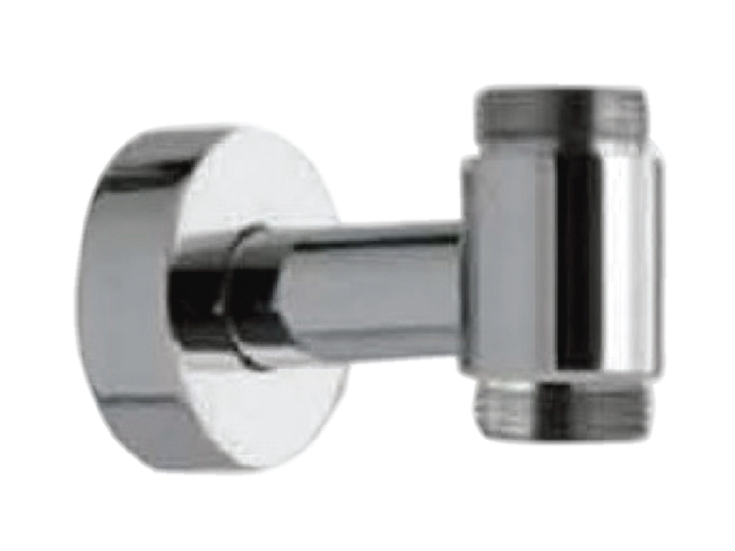 Duemmeggi Supporto Ext Riduttore Inferiore Con Presa D'Acqua Per Colonna Doccia Con Attacco Esterno 3/4" M x 1/2" F Materiale Ottone Finitura Cromata