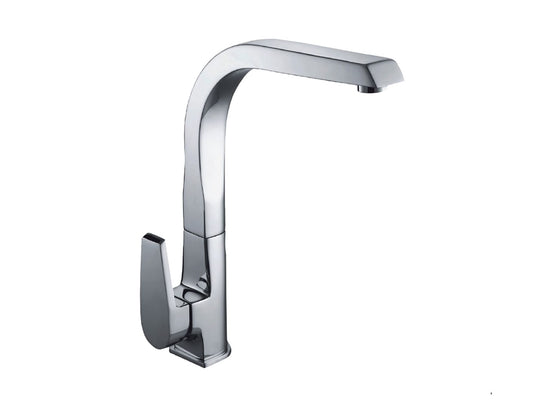 Miscelatore Lavello Cucina Lavatoio Lavapanni Monocomando Con Cartuccia E Leva Duemmeggi Tecno Appoggio Monoforo 1 Foro Moderno Ottone Finitura Cromata Made in Italy Garanzia 5 Anni