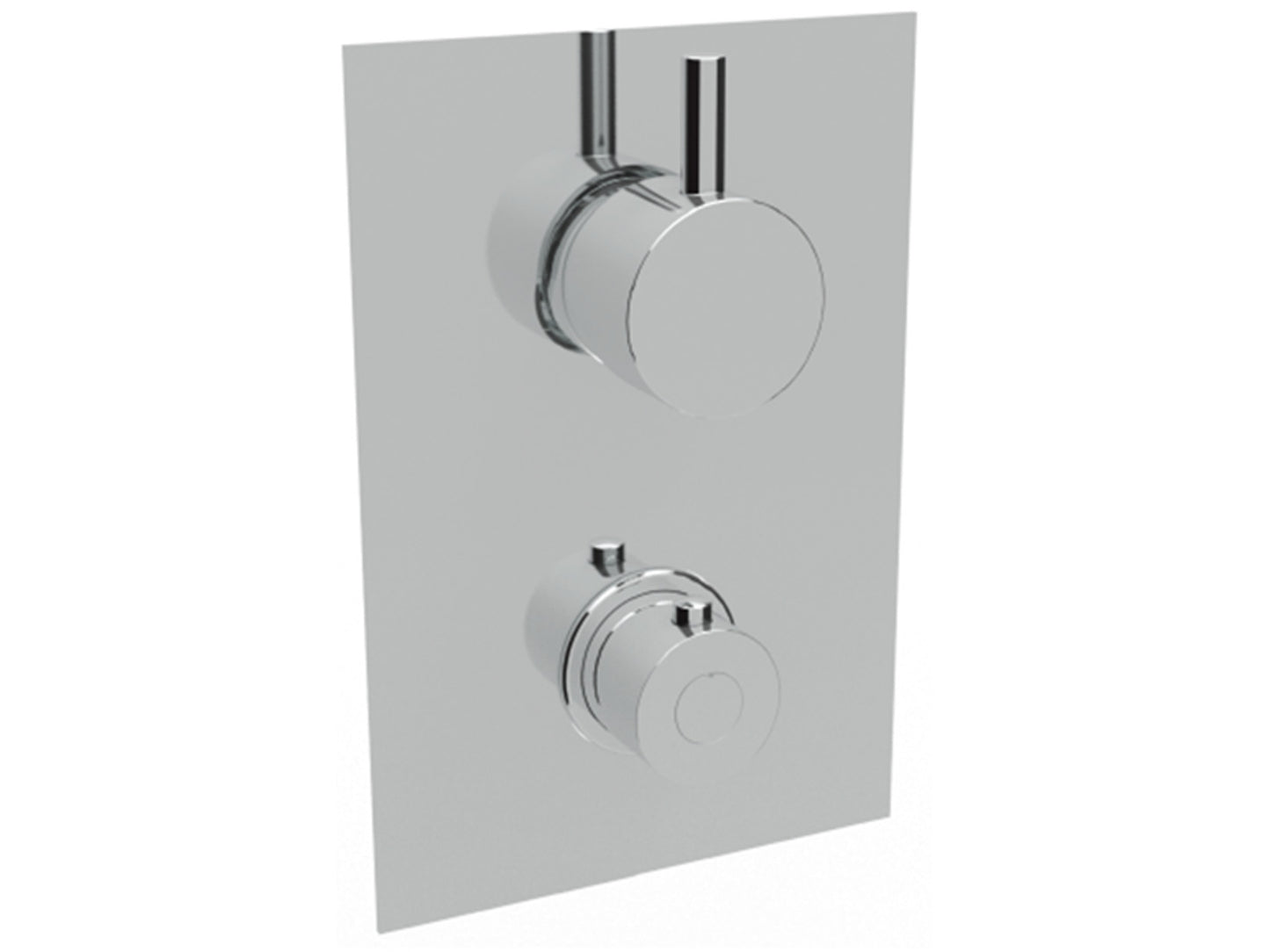 Miscelatore Per Doccia Ad Incasso Con Deviatore Termostatico A 2-5 Uscite Duemmeggi Termostatici Minimal Tondo Ottone Finitura Cromata