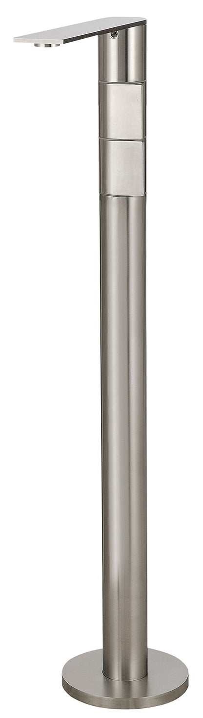 Rubinetterie Treemme 3M 5mm RWIT 2582 IS 50 + RWIT 4A62 ZZ 50 Miscelatore Monoforo Lavabo Da Terra 1066 mm Con Areatore Orientabile Senza Piletta Di Scarico 2 Leve Stile Moderno Acciaio INOX Spazzolato Parte Interna Incasso Esterna Incluse