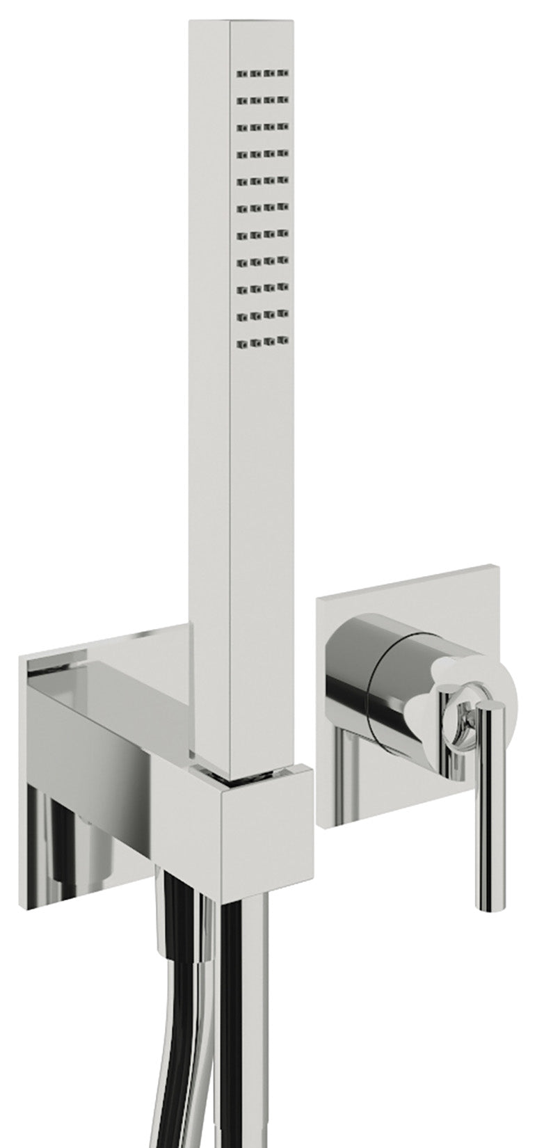 Rubinetterie Treemme Arché Miscelatore Monocomando Incasso Doccia Con Doccetta Estraibile Installazione a Muro Materiale Ottone Finitura Cromata 2 Fori 1 Via Miscelazione Meccanica 1 Leva Stile Moderno 