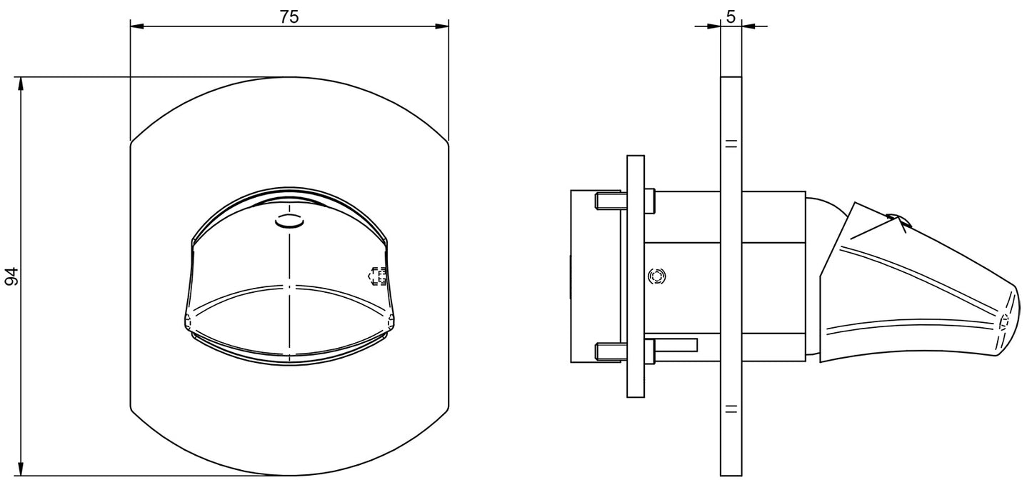 Miscelatore Monocomando Doccia Incasso Rubinetterie Treemme Hedo' Materiale Ottone Finitura Cromata
