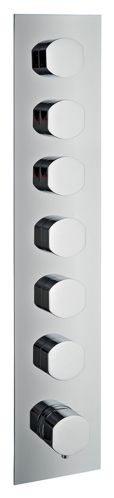 Rubinetterie Treemme Hedò Miscelatore Doccia Termostatico Incasso A Muro 6 Uscite Parte Interna e Esterna Inclusa Materiale Ottone Finitura Cromata 7 Fori Monocomando 1 Leva Stile Moderno Con Piastra