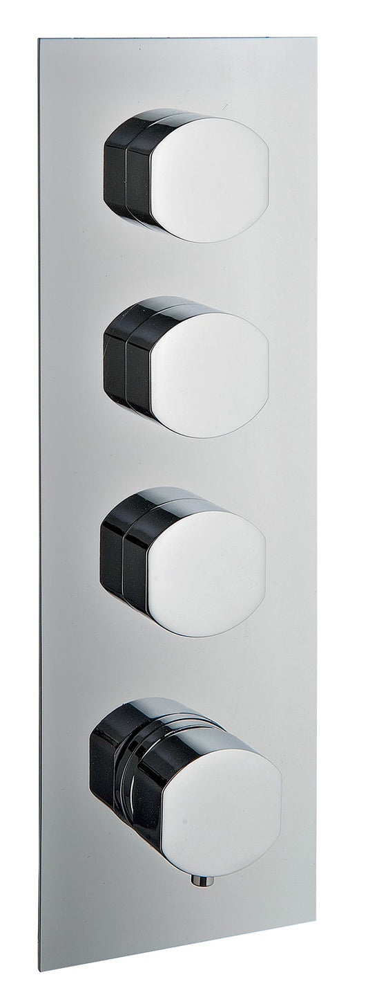 Miscelatore Doccia Monocomando Termostatico Incasso Con Deviatore 3 Uscite Rubinetterie Treemme Hedo' Materiale Ottone Finitura Cromata