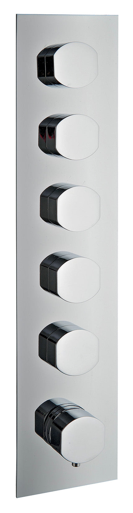 Rubinetterie Treemme Hedò Miscelatore Doccia Termostatico Incasso A Muro 5 Uscite Parte Interna e Esterna Inclusa Materiale Ottone Finitura Cromata 6 Fori Monocomando 1 Leva Stile Moderno Con Piastra