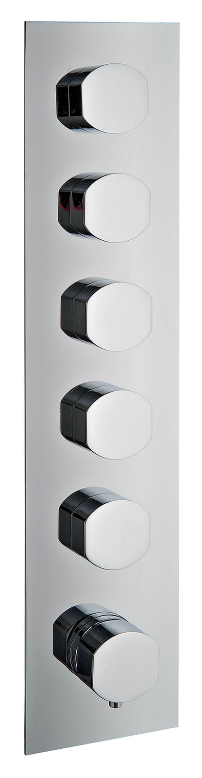 Rubinetterie Treemme Hedò Miscelatore Doccia Termostatico Incasso A Muro 5 Uscite Parte Interna e Esterna Inclusa Materiale Ottone Finitura Cromata 6 Fori Monocomando 1 Leva Stile Moderno Con Piastra