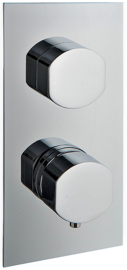 Rubinetterie Treemme Hedò Miscelatore Doccia Monocomando Termostatico Incasso 2 Uscite Materiale Ottone Finitura Cromata