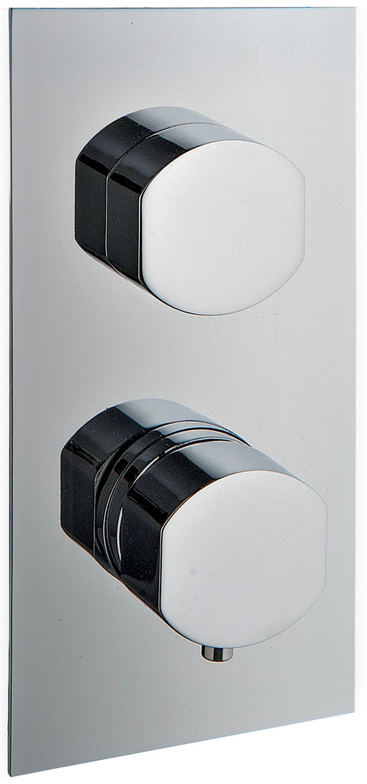 Rubinetterie Treemme Hedò Miscelatore Doccia Monocomando Termostatico Incasso 2 Uscite Materiale Ottone Finitura Cromata